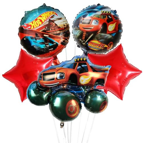 Monster Truck Geburtstagsdeko, Kindergeburtstag Deko Karikatur Luftballons Folienballons Geburtstag Set, Geburtstag Party Deko für Kinder Racing Theme Party Geburtstag Supplies Ballon von Heartsking