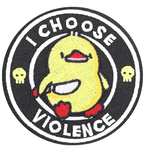 Weste Patches, 7,6 cm, rund, bestickt, lustig, mit Hakenrückseite, taktischer Patch mit I Choose Violence Emo-Patches, Anime-Patch für taktische Rucksäcke, Hüte, Lunch-Taschen, Westen von Heasy