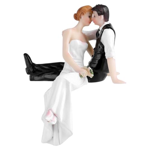 Heaveant Brautpaar Liebespaar Figuren, Tortenfigur Hochzeit, Hochzeitspaar Hochzeit Figur Deko für Hochzeit Verlobung Jahrestag von Heaveant