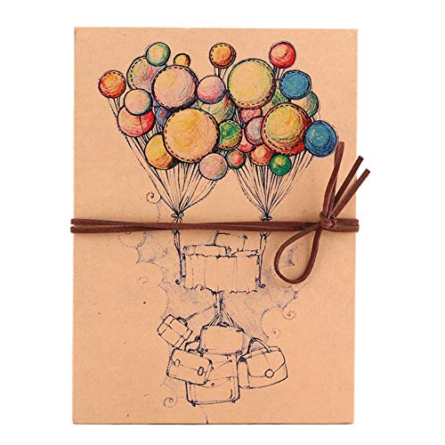 Heaveant DIY Scrapbook, Vintage Style Ballon Cover Akkordeon Faltbares Album, DIY Scrapbook FotobuchKann als Abschluss Geschenk, Geburtstagsgeschenk, Hochzeitstagsgeschenk (21 x 15cm) von Heaveant