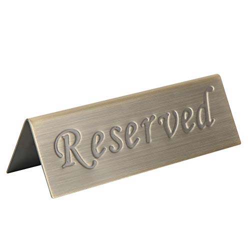 Heaveant Reserviert Tischaufsteller, Edelstahl Tischkarten mit Aufschrift Reserved, Gastreservierung Info Schild Reserviertaufsteller für Restaurants, Bars, Gastronomie, Hochzeit von Heaveant