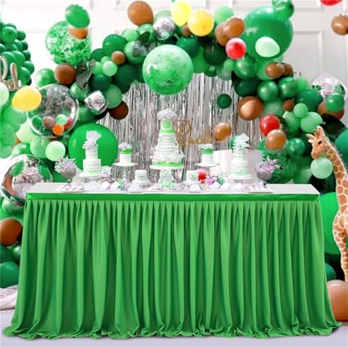 Heavyoff Grün Tischröcke für Babyparty, Tischdekoration Tischrock für Kuchen, Tischdecke für Hochzeit Geburtstag Neujahr Taufe, 183x77cm von Heavyoff