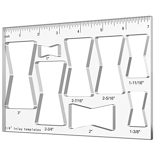 Hecfu 8-in-1-Frässchablone, Schmetterlings-Inlay-Vorlagen, dekorative und Frässchablonen für die Holzbearbeitung, Bowtie-Frässchablone, dekorativ von Hecfu