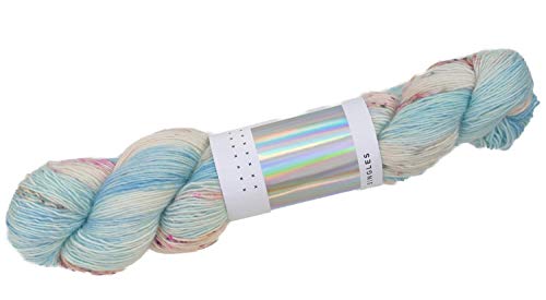 Hedgehog Fibres Sporty Singles Ozone, 100g 300m Merinowolle handgefärbt, Dochtgarn in brillianten Farben von Hedgehog Fibres Sporty Singles