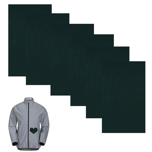 6 Stück Daunenjacke Flicken Reparaturset,Patch,Selbstklebend Stoff Reparatur Set Nylon Wasserdicht Patches,Aufkleber Flick Repair Selbstklebende Selbstklebender,für Jacke (Schwarz) von HeigeSeng