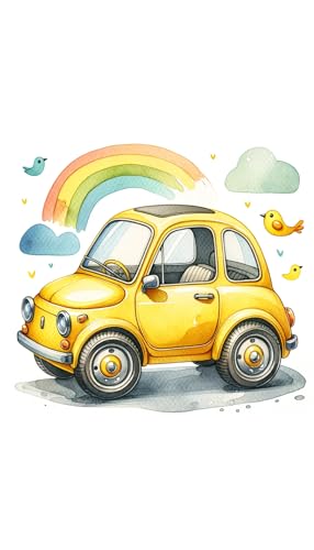 Auto Poster Kinderzimmer DIN A4 - Poster Kinderzimmer Jungen Auto - verspielte Dekoration für kleine Fahrzeugfans - Kinderzimmerposter Fahrzeuge – Babyzimmer Deko - Fahrzeuge Wandbilder von Heimisch Wunder