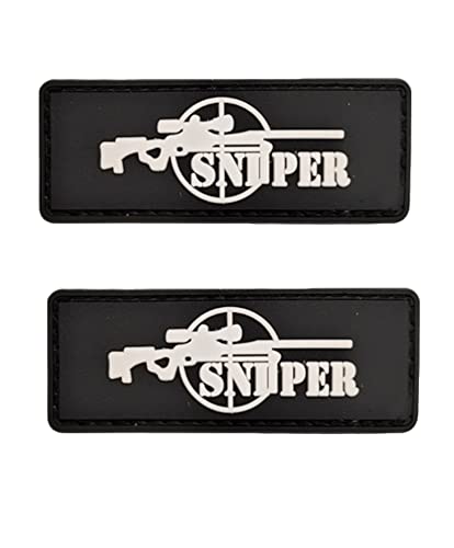 Heiorpai 2 Stück Glow in Dark Sniper Sight PVC Gummi Patch Dekorative Hakenverschlüsse Backing Patch von Heiorpai