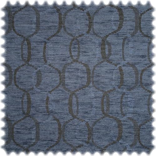 Chenille Möbelstoff Barcelona Blau von Heiro