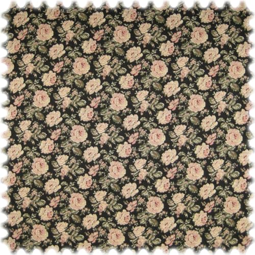 Heiro Jacquard Ornament Gobelin Möbelstoff Puccini Schwarz von Heiro