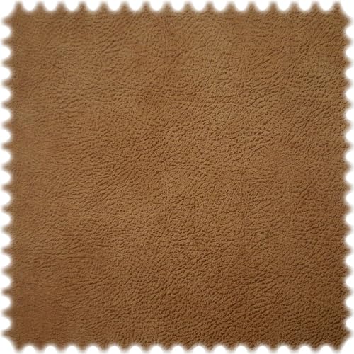 Microfaser Möbelstoff Uni Lederoptik Fresh Camel von Heiro