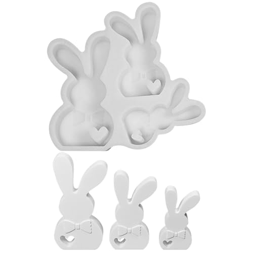 Silikonformen GießFormen Oster Deko Hase, DIY Silikon Gussform, Gipsformen zum Gießen, Epoxidharzformen, Silikon Form für Ostern Dekorative Hasen Statue (B x 1) von Hekasvm