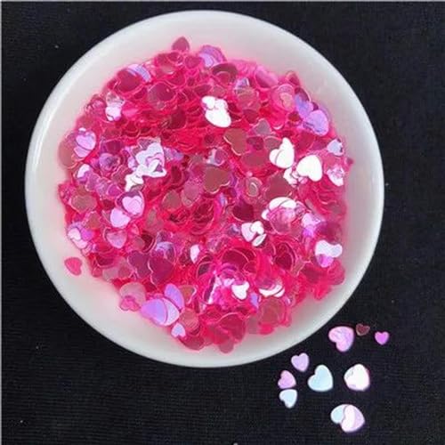 Rosenkristall, 3 mm, 4 mm, 6 mm, verschiedene Größen, 3000 Stück, Liebesherzform, lose Pailletten für Nägel, Kunst, Hochzeitsdekoration, Konfetti, rosa Farbe von Hekdi