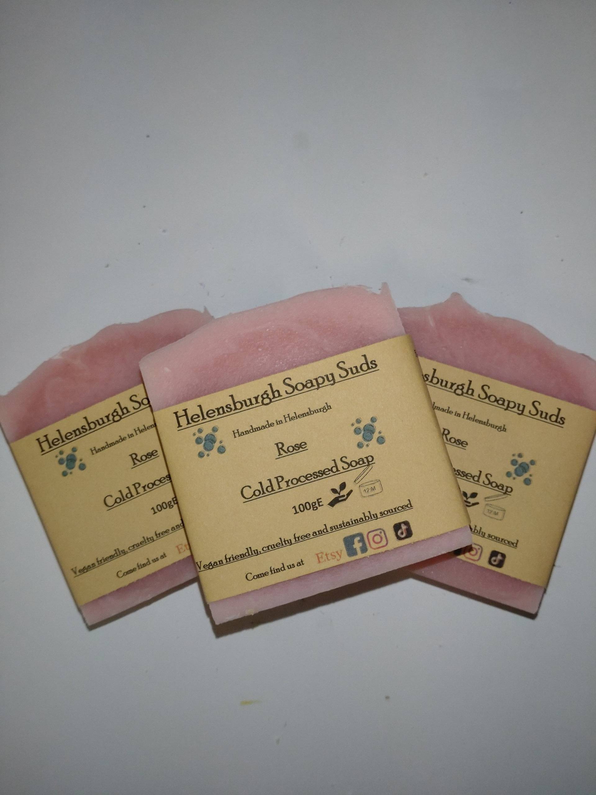 Rose Duftende Seife | Handgemachte Kaltprozessseife Perfektes Geschenk von HelensburghSoapySuds