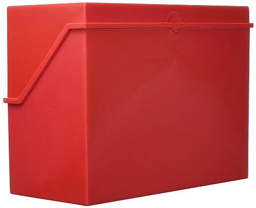 helit H6214525 - Karteikarten Box „the index“ DIN A5 quer, Kleinkartei rot für ca. 500 Karten von Helit