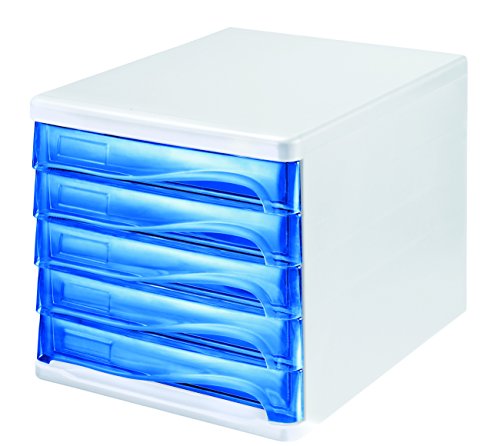 helit H6129430 - Schubladenbox „the wave“, blau transparent von Helit