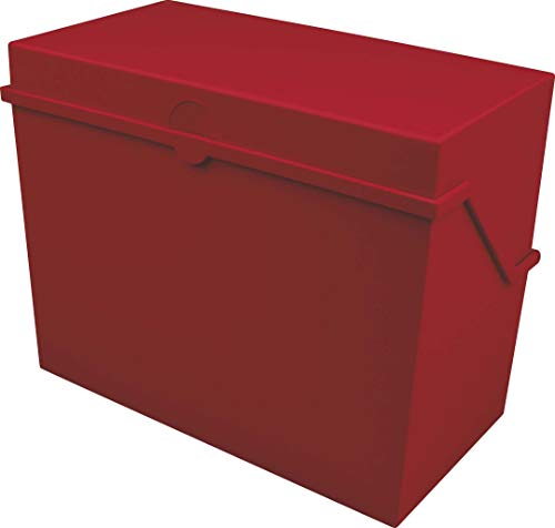 helit H6214725 - Karteikarten Box „the index“ DIN A7 quer, Kleinkartei rot für ca. 300 Karten von Helit