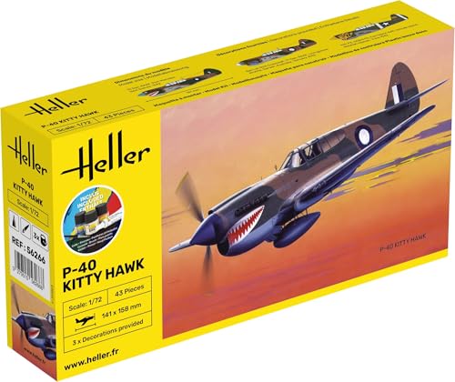 Heller 56266 STARTER KIT P-40 Kitty Hawk 1/72 von Heller