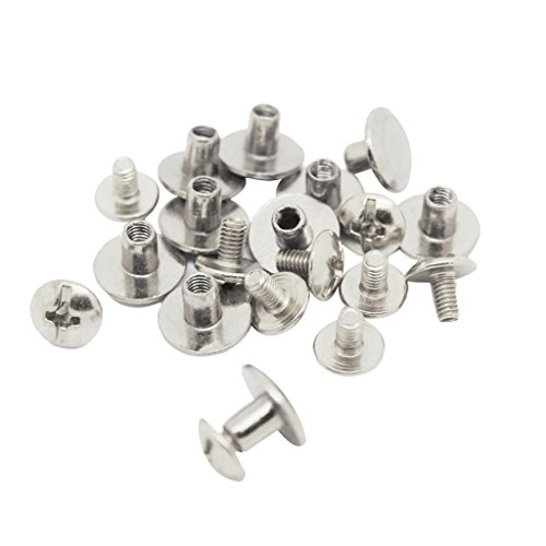 10pcs Buchschrauben 10mm, Schrauben Set, Buchschraube aus für Lederhandwerk Dekoration von Hellery