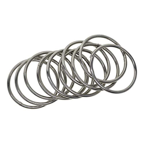 Hellery 10 Satz Silber Locking Split Ringe Double Loop Biegering 35mm für Schmuck Machen Schlüsselanhänger Taschenanhänger Ergebnisse, 45mm von Hellery