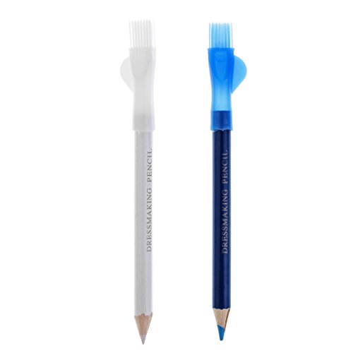 Hellery 2pcs Schneiderkreide Schneiderkreidestift Kreidestift Markier-Stift Kreiden, weiß und blau von Hellery