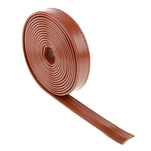 Hellery 3 Meter Lederband Flach 20mm Breite Lederriemen Lederbänder für DIY, 5 Farben - Braun von Hellery