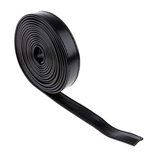 Hellery 3 Meter Lederband Flach 20mm Breite Lederriemen Lederbänder für DIY, 5 Farben - Schwarz von Hellery