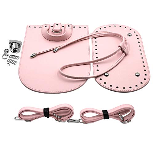 Hellery 7telig Taschenzubehör, inkl. Taschenboden Tascheneinlegeboden Taschenseiten, Schulterriemen für Handtasche - Rosa von Hellery