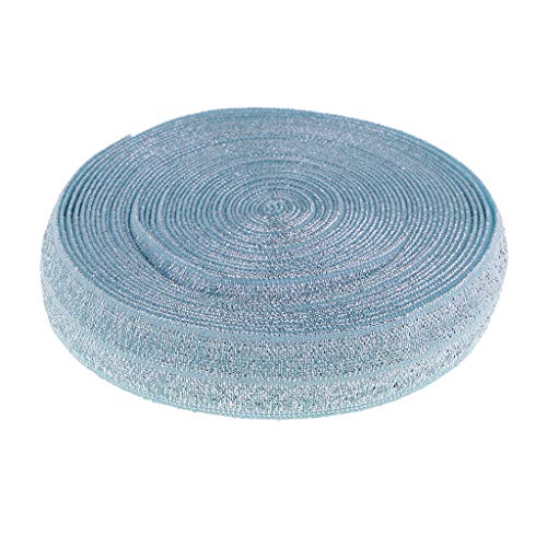 Hellery Gummibänder Gummiband Gummilitze für Kleidung & Deko - 5 Yards lang & 15 mm breit - Blau von Hellery