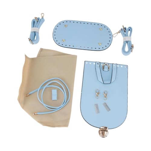 Hellery PU Beutel Kit mit Hardwarezubehör Verriegelung Schildergurt Schloss, Blau von Hellery