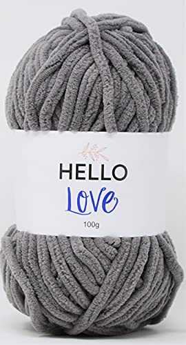 Hello Love Garn, Schiefergrau, 100 g von Hello Love