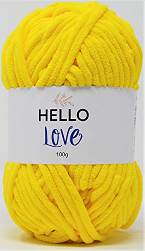 Hello Love Garn, Schulgelb, 100 g von Hello Love