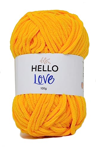 Hello Love - Mustard Yellow Garn 100g, 65m von Hello Love