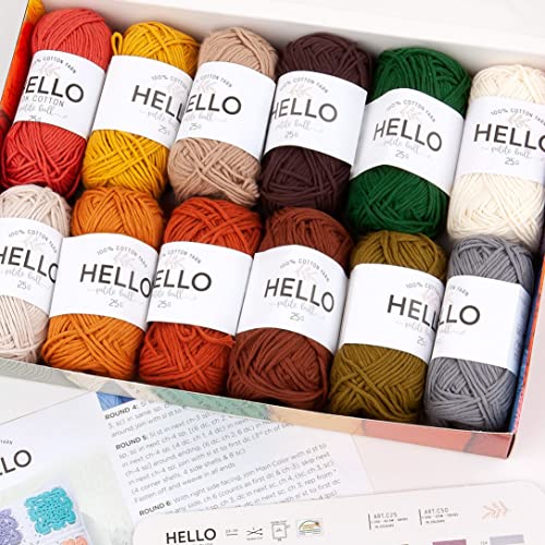 Hello Garn, 100% Baumwolle, 12 Knäuel, Vintage von Hello Yarn