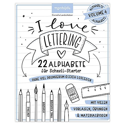 Buch "I love Lettering – 22 Alphabete für Schnell-Starter: Volume 4" von Helmut Lingen Verlag