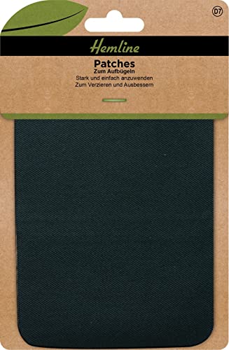 Hemline Green IRON ON PATCH BOTTLE 2PCS von Hemline