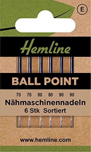 Hemline Green M.NEEDLE BALLPOINT MIX. 6PCS von Hemline