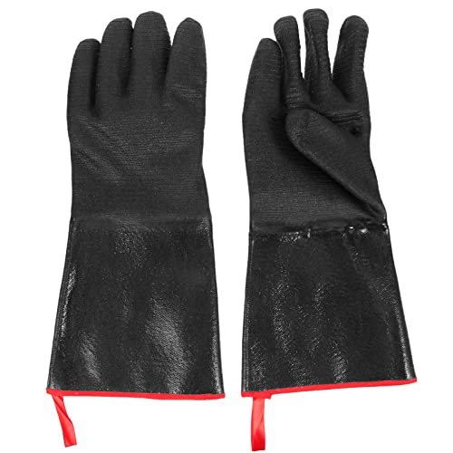 Hemobllo 1 Paar Schutzhandschuhe Ofenhandschuhe Maske Wärmer küchenhandschuhe kitchen gloves Grillhandschuhe hitzebeständiges Kochen praktische Kochhandschuhe inneres Baumwollgarn Black von Hemobllo