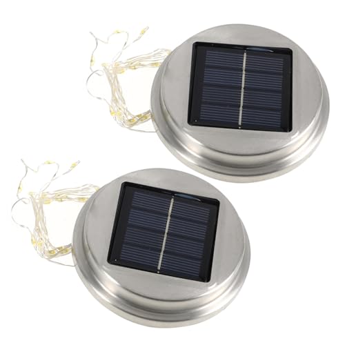 Hemobllo 1 Satz Crack-ball-lampenabdeckung Solar-wandkunst Für Den Garten Im Freien Außen Mini Solarlampen Solarleuchten Mason-deckel-solarlampe Deckel Für Solarlicht Rostfreier Stahl 2st von Hemobllo