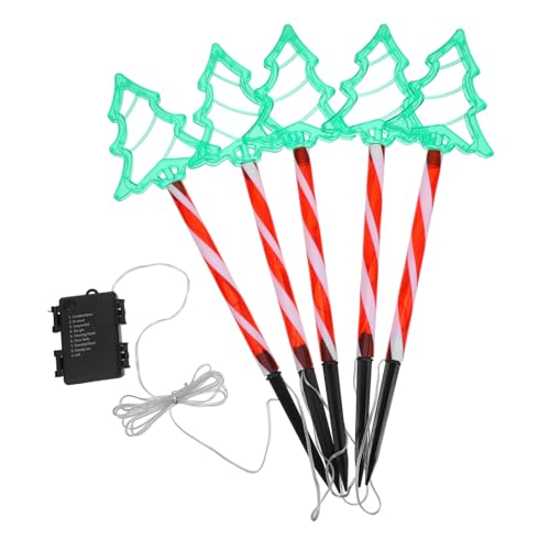 Hemobllo 1 Satz Weihnachts-Stehlampe Weihnachtslichter beleuchtet glühen Baumkrone wegbeleuchtung weihnachtsbaumbeleuchtung Weihnachtsdekoration weihnachtliche rasenlichtpfähle Stk Green von Hemobllo