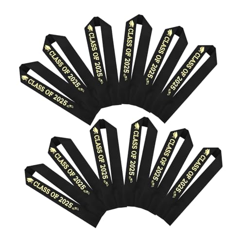 Hemobllo 12 Stück 2025 Abschlussfeier-träger Senior-schärpenklasse Von 2025 Graduierte Dekoration Abschluss Requisiten Abschluss Liefert Absolventenparty Liefert Satin Black Hemobllo 12 Stück 2025 Abschlussfeier-träger Senior-schärpenklasse Von 2025 Graduierte Dekoration Abschluss Requisiten Abschluss Liefert Absolventenparty Liefert Satin Black von Hemobllo