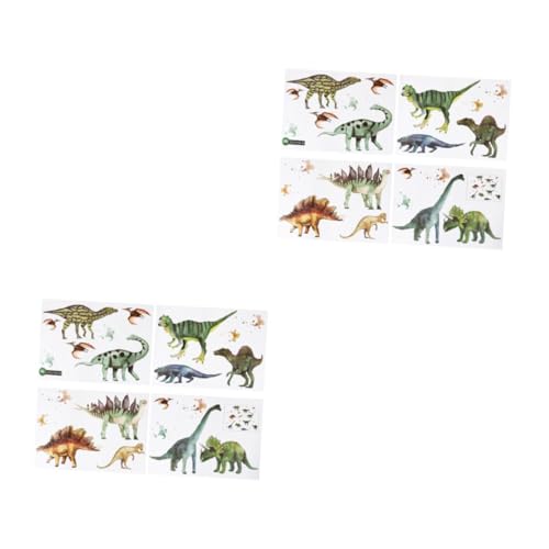 Hemobllo 2 Sätze Dinosaurier Tier Wandtattoo Zubehör Wandtattoos Spielzimmer Wandtattoo Teppich Aufkleber Wandtattoo Für Kinderzimmer Tierw Wandtattoo Tier Tapeten Pvc 4 Stück * 2 von Hemobllo