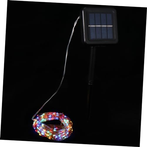 Hemobllo 2 Sätze Solarlicht aus Kupferdraht Zaun Lichterketten solare wasserfalllichter Solar-Gartenleuchten Außen color changing weihnachten deko hof licht Hoflichtverzierung Plastik von Hemobllo