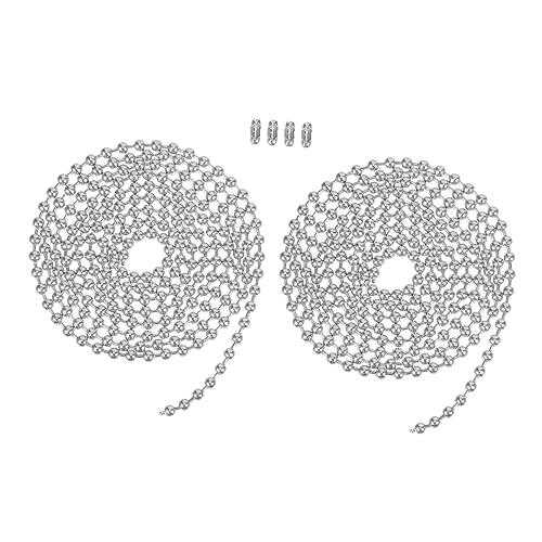 Hemobllo 2Sätze Sets Kugelkette mit Verbindern DIY Perlenkette für Schmuckherstellung Hundetagketten und Dekoration Rostfrei und Langlebig Hemobllo 2Sätze Sets Kugelkette mit Verbindern DIY Perlenkette für Schmuckherstellung Hundetagketten und Dekoration Rostfrei und Langlebig von Hemobllo