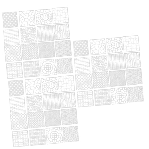 Hemobllo 3 Sätze Geometrische Schablonen Beton Kreide Konkrete Schablonen Kreise Schichtung Kunstschablonen Für Kunst Schablonen Markierungen Farbmarker Plastik 16 Stück * 3 von Hemobllo