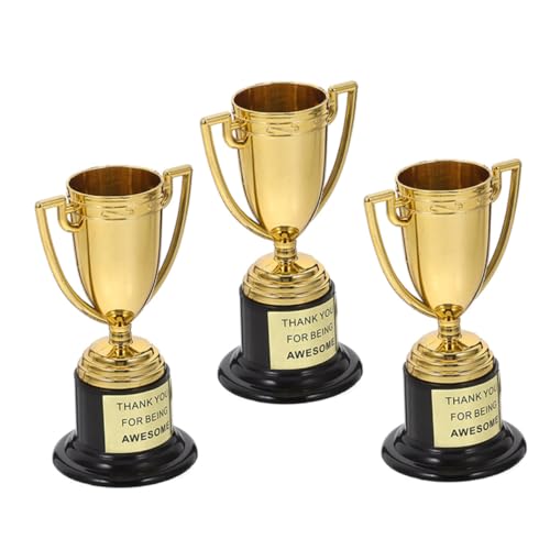 Hemobllo 3 Stück kleine Trophäe Trophäen vergeben Partyartikel für Mini-Trophäen für Goldtrophäen für Golf-Trophäen Plastik Golden Wiederverwendbar Hemobllo 3 Stück kleine Trophäe Trophäen vergeben Partyartikel für Mini-Trophäen für Goldtrophäen für Golf-Trophäen Plastik Golden Wiederverwendbar von Hemobllo