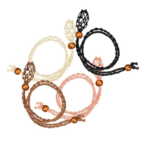 Hemobllo 4 Stück Teiliges Kristallanhänger Verstellbare Halskette Schnur Retro Handgewebter Kristallhalter Schmuckzubehör für DIY Edelstein Halsketten Personalisierbar Hemobllo 4 Stück Teiliges Kristallanhänger Verstellbare Halskette Schnur Retro Handgewebter Kristallhalter Schmuckzubehör für DIY Edelstein Halsketten Personalisierbar von Hemobllo