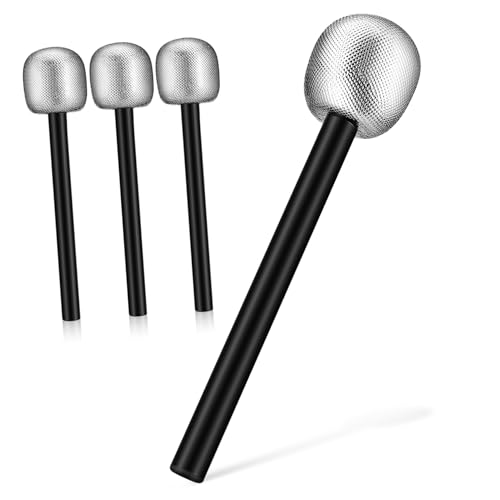 Hemobllo 4Stücke Teiliges Plastikmikrofon Realistische Kostümmikrofone für Rollenspiele Requisiten für Fasching Geburtstagsfeiern und Kreative Spiele Hemobllo 4Stücke Teiliges Plastikmikrofon Realistische Kostümmikrofone für Rollenspiele Requisiten für Fasching Geburtstagsfeiern und Kreative Spiele von Hemobllo