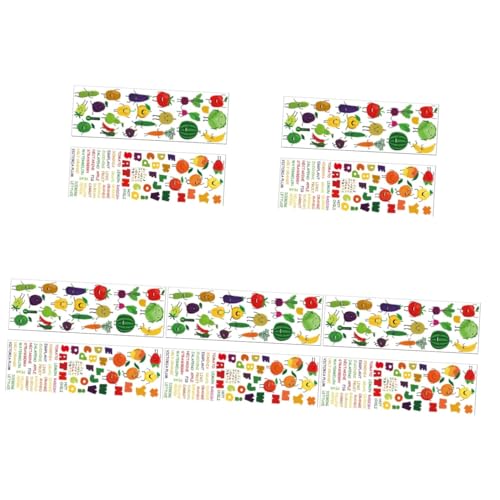 Hemobllo 5 Sätze buchstaben aufkleber wall stickers for room alphabet sticker Wanddekoration Möbelaufkleber Sterne-Aufkleber Gelb Buchstaben-Wandaufkleber Kindergarten Wandtattoos PVC von Hemobllo