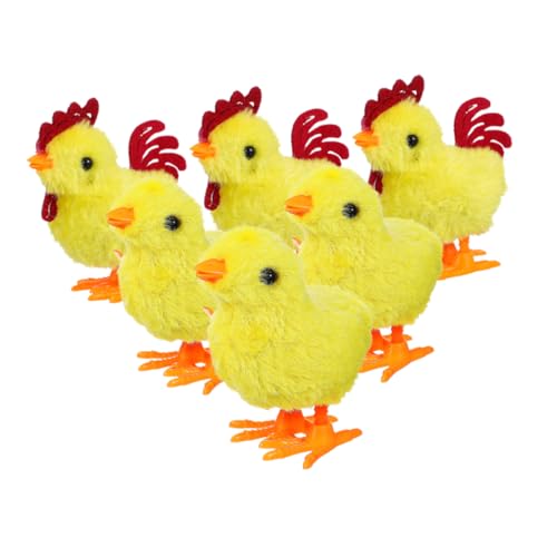 Hemobllo 6 Stück Auf dem Uhrwerk Küken Intelligenzspielzeug Aufziehspielzeug Huhn aufziehbares Tierspielzeug Hühnerspielzeug für Mädchen Halloween liefert Plastik Yellow Hemobllo 6 Stück Auf dem Uhrwerk Küken Intelligenzspielzeug Aufziehspielzeug Huhn aufziehbares Tierspielzeug Hühnerspielzeug für Mädchen Halloween liefert Plastik Yellow von Hemobllo