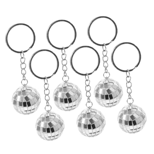 Hemobllo 6 Stück Schlüsselanhänger Mit Spiegelkugel Mini-schlüsselanhänger Mini-disco-kugeln Disco-schlüsselanhänger-dekoration Spiegelball Disco-kugel-plakat Silver Plastik Hemobllo 6 Stück Schlüsselanhänger Mit Spiegelkugel Mini-schlüsselanhänger Mini-disco-kugeln Disco-schlüsselanhänger-dekoration Spiegelball Disco-kugel-plakat Silver Plastik von Hemobllo